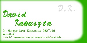 david kapuszta business card